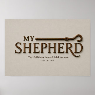 MY SHEPHERD – Soft Stone | Psalm 23:1 Wall Art