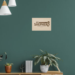 MY SHEPHERD – Warm Cream Psalm 23:1 Wall Art