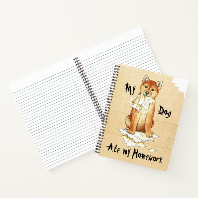 My Shiba Inu Ate My Homework Notebook (Inside)