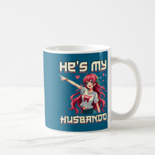 My Shirt He's Husbando She's Waifu Anime Coffee Mug