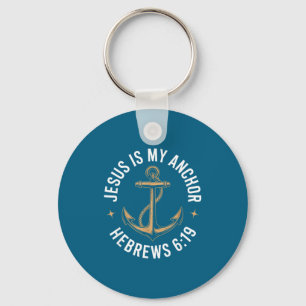 My Shirt Jesus Anchor Hebrews 619 Bible Key Ring