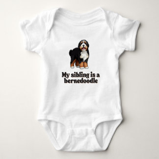 "My Sibling is a Bernedoodle" Baby One-Piece Baby Bodysuit