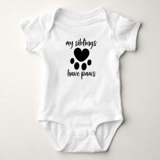 My Siblings Have Paws, Pregnancy Announcement Baby Bodysuit