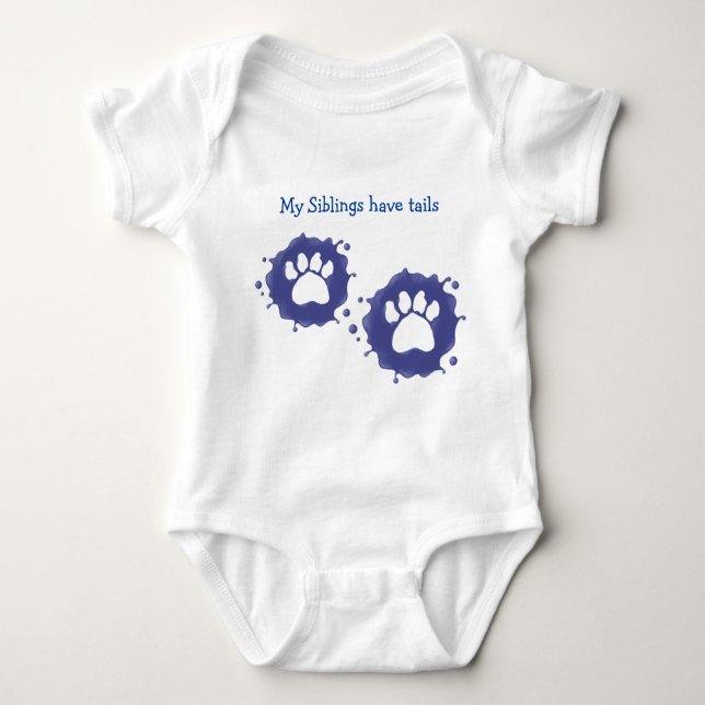 My Siblings Have Tails Baby Bodysuit (Front)