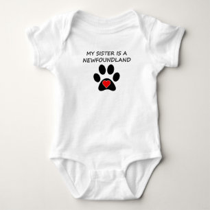 My Sister Is A Newfoundland Baby Bodysuit