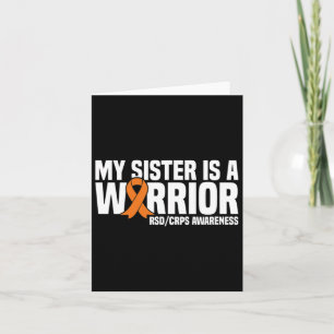 My Sister Is A Warrior Orange Ribbon Rsdcrps Aware Card