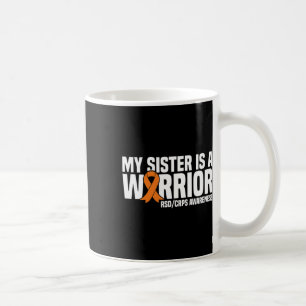 My Sister Is A Warrior Orange Ribbon Rsdcrps Aware Coffee Mug