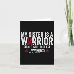 My Sister Is A Warrior Sca Sickle Cell Anaemia Awa Card
