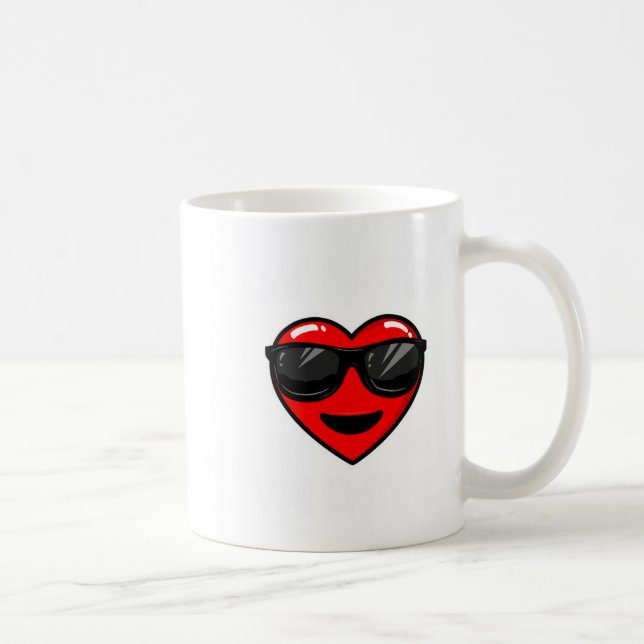 My Sister Is My Valentine Heart Sungles Boy Girl  Coffee Mug (Right)