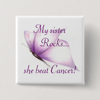 My Sister Rocks... 15 Cm Square Badge