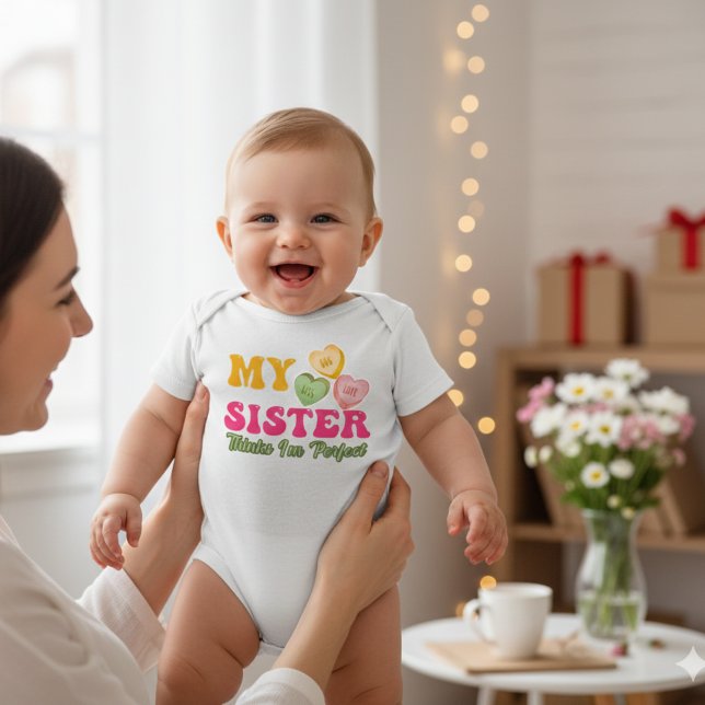 My Sister Thinks I'm Perfect Baby Bodysuit (My Sister Thinks I'm Perfect Baby Bodysuit)