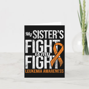 My Sister's Fight My Fight Leukaemia Awareness Rib Card