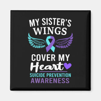 My Sister's Wings Cover Heart Suicide Awareness Ri Magnet