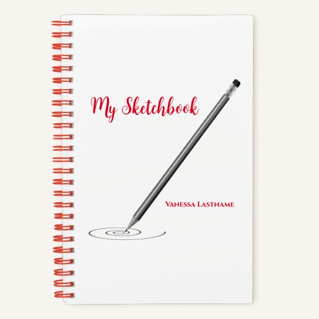 My Sketchbook & Notes with Name Personalisation Notebook (Front)