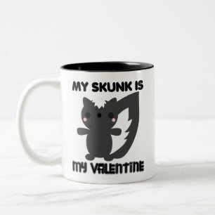 My Skunk Is My Valentine Two-Tone Coffee Mug