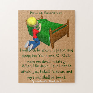 My Sleep shall be sweet! Christian Toy Jigsaw Puzzle