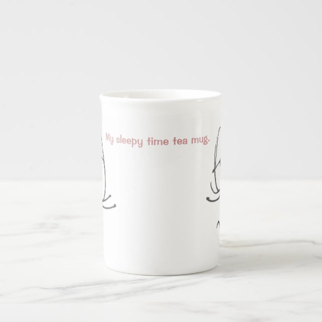 My sleepy time tea mug. bone china mug (Front)