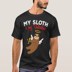 My Sloth Is My Valentine Lazy Sloths Cupid Valenti T-Shirt