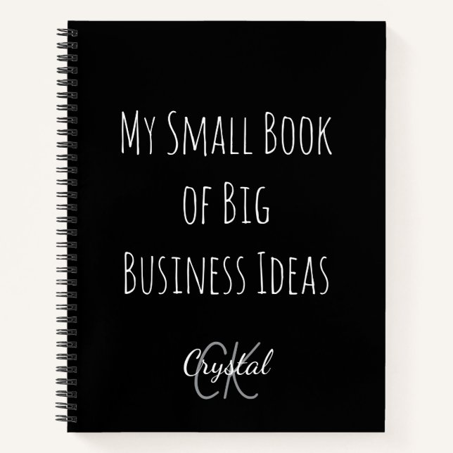 My Small Book of Big Business Ideas Notebook (Front)