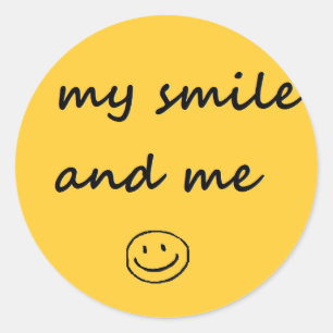my smile and me classic round sticker