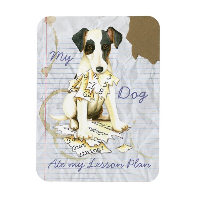 My Smooth Fox Terrier Ate My Lesson Plan Magnet (Vertical)