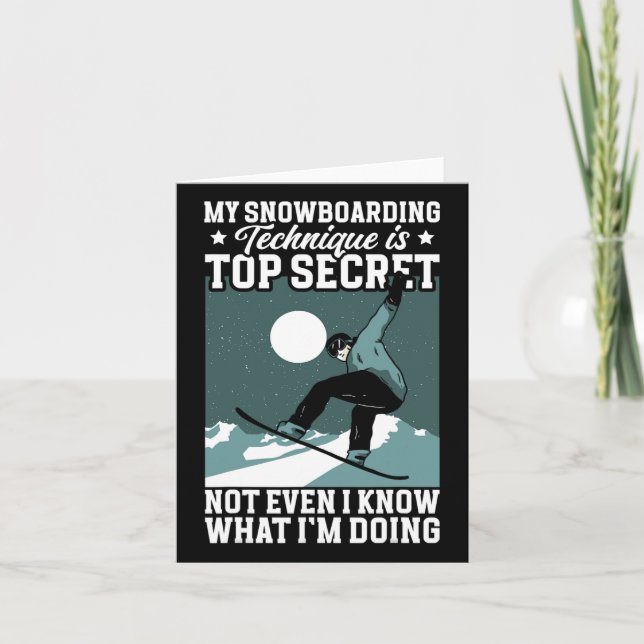 My Snowboarding Technique Snowboard  Card (Front)