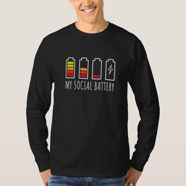 My Social Battery Bashful   T-Shirt (Front)
