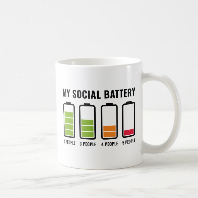 My Social Battery Coffee Mug (Right)