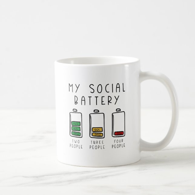 My Social Battery Coffee Mug (Right)