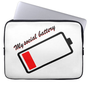 My social battery laptop sleeve