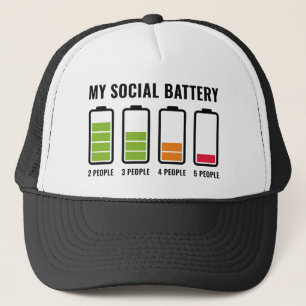 My Social Battery Trucker Hat