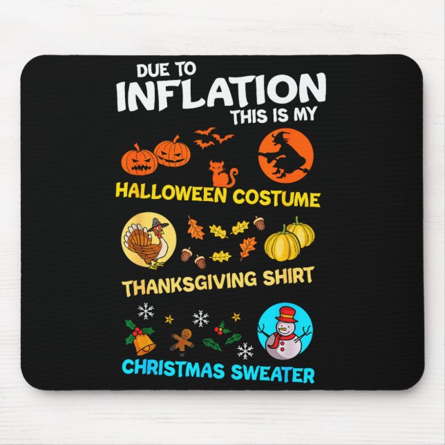 My Soky Halloween Thanksgiving Ugly Christmas Cost Mouse Pad (Front)