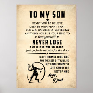My Son Believe Deep in Yourself Poster