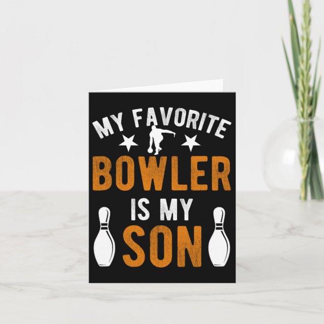 My Son Bowling Dad Of A Bowler Dad Bowling Father  Card (Front)