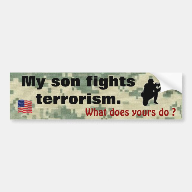 My Son Fights Terrorism Bumper Sticker (Front)