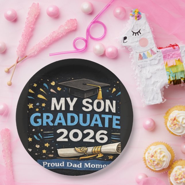 My Son Graduated 2026 Paper Plate (Party)