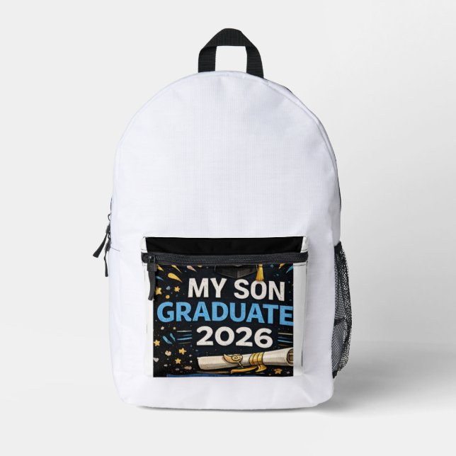 My Son Graduated 2026 Printed Backpack (Front)