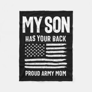 My son has your back proud army mum memorial day M Fleece Blanket