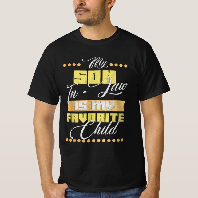 My Son In Law Is My Favourite Child Funny Groovy T-Shirt (Front)
