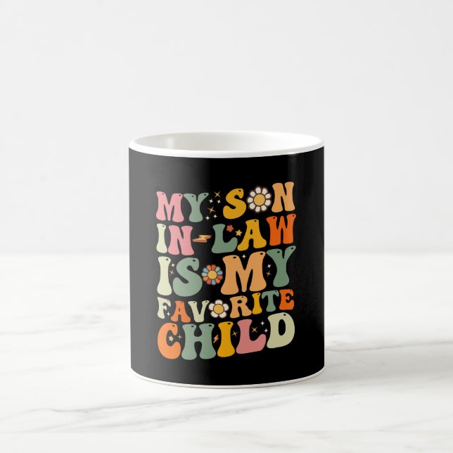 My Son In Law Is My Favourite Child Retro Groovy Coffee Mug (Center)