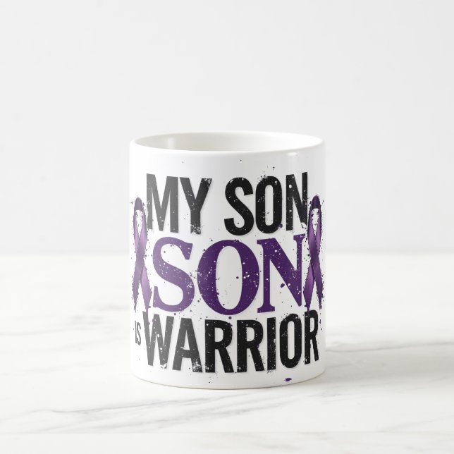My Son is a Fighter Cancer Awareness Coffee Mug (Center)