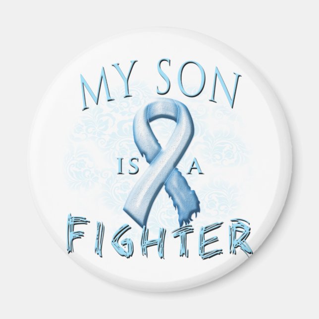 My Son is a Fighter Light Blue Magnet (Front)