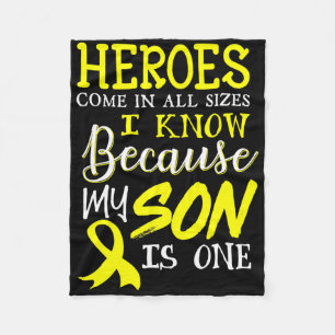 My Son Is A Hero Childhood Cancer Awareness 1 Fleece Blanket