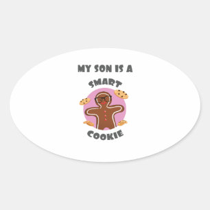 My Son Is A Smart Cookie Oval Sticker