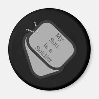 My Son is a Soldier Dog Tags Magnet