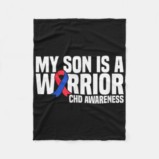 My Son Is A Warrior Chd Congenital Heart Disease A Fleece Blanket