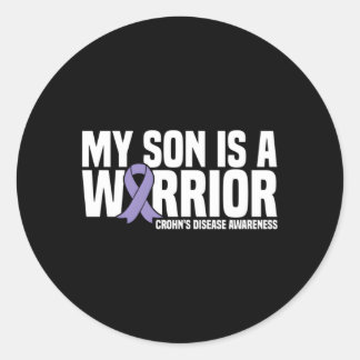 My Son Is A Warrior Crohn'S Disease Awareness Classic Round Sticker