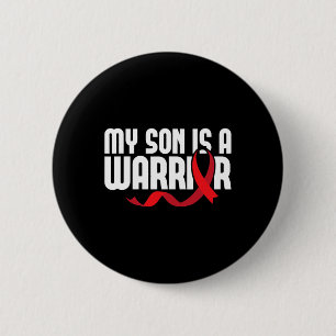 My Son Is A Warrior Sickle Cell Anaemia Awareness 6 Cm Round Badge