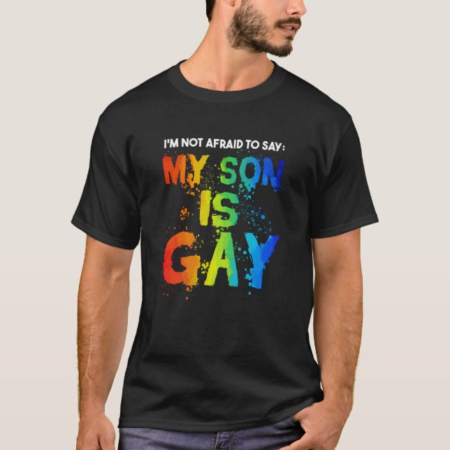 My Son Is Gay Pride Month LGBT LGBTQ Mum T-Shirt (Front)