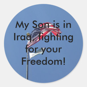 My Son is in Ira... Classic Round Sticker